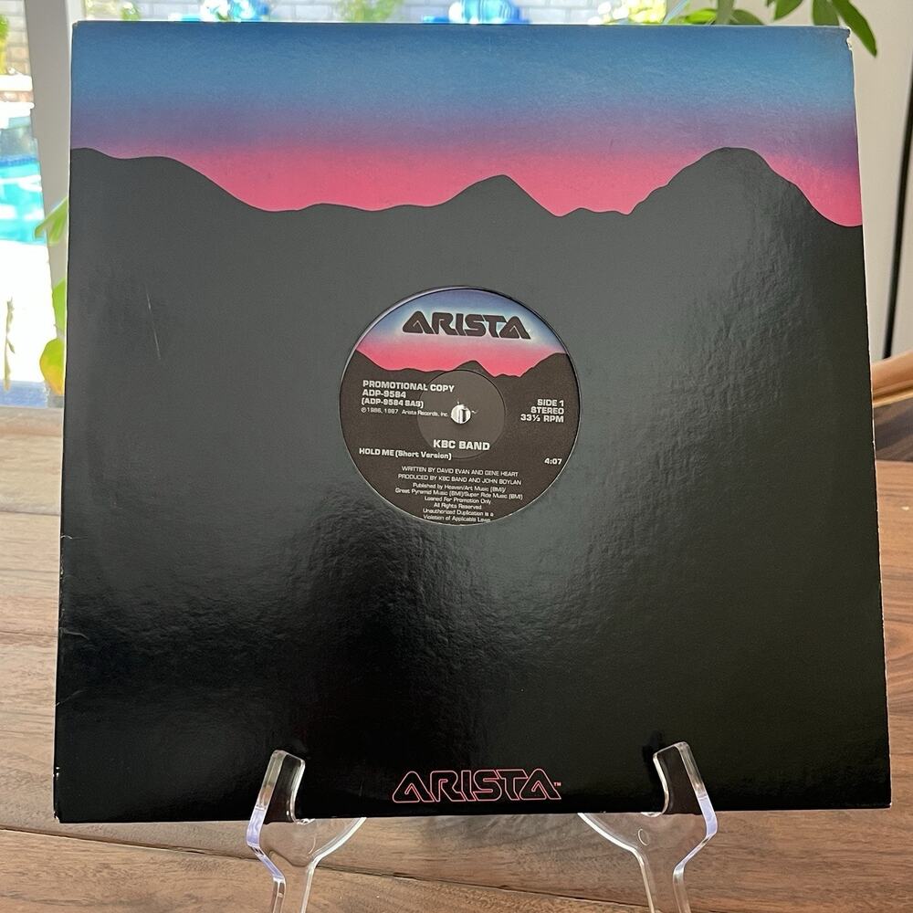 KBC Band Hold Me Vinyl LP Maxi Single 1986 Arista ADP-9584 Promo